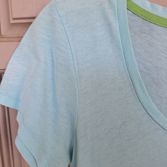 Victoria's Secret Tee Shirt Dress SzS Gradient Blue/Green Cotton Polyester Used - Picture 3 of 6